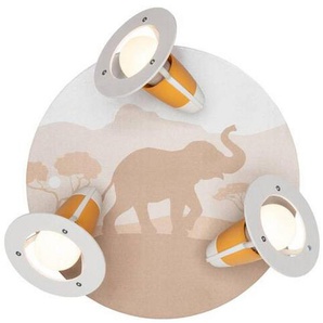 Kinderdeckenleuchte Scandi Savanne, Orange, Holz, 20 cm, Lampen & Leuchten, Innenbeleuchtung, Kinderzimmerlampen