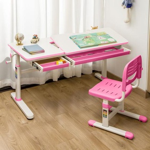 Kinderschreibtisch Sauda 120x60 cm Pink [en.casa]