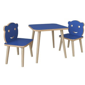 Kindersitzgruppe Set - blau - Materialmix - 110 cm - 52 cm | Möbel Kraft