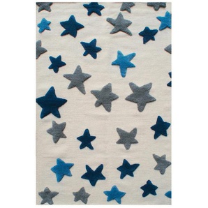 Xxxl Kinderteppich Happy Rugs, Blau, Grau, Natur, Textil, Stern, rechteckig, 100x160 cm, für Fußbodenheizung geeignet, in verschiedenen Größen erhältlich, pflegeleicht, strapazierfähig, Teppiche & Böden, Teppiche, Kinderteppiche