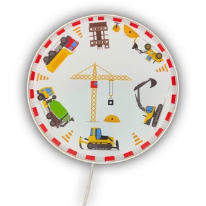 Xxxl Kinderwandleuchte, Weiß, Kunststoff, Fahrzeuge,Fahrzeuge, rund,rund, 25x25x8 cm, Lampen & Leuchten, Innenbeleuchtung, Kinderzimmerlampen