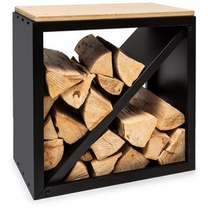 Kindlewood S Black Holzspeicher Sitzbank 57x56x36cm Bambus Zink