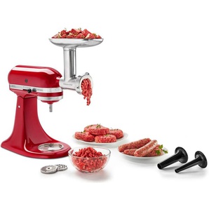 KitchenAid Fleischwolfaufsatz 5KSMMGA, Zubehör für KitchenAid-Küchenmaschine: Mini 3,3 Liter 5KSM3311X - Classic 4,3 Liter 5K45SS - Ultra Power 4,3 Liter KSM90 - Artisan 4,8 Liter: KSM125, KSM150, 5KSM156, 5KSM175PS, 5KSM185PS. Artisan 6,9 Liter 5KSM7580X