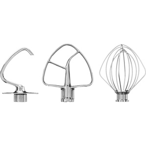 KitchenAid Rührelement-Set 5KSM5TH3PSS, Zubehör für KitchenAid Küchenmaschine 4.3L & 4.8L mit kippbarem Motorkopf