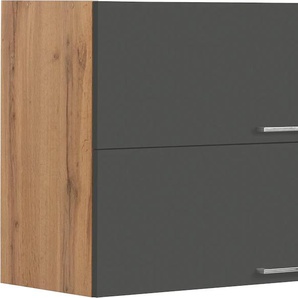 Klapphängeschrank KOCHSTATION KS-Colmar Schränke Gr. B/H/T: 100cm x 57cm x 34cm, grau (anthrazit) 100 cm, mit Metallgriff, für viel Stauraum