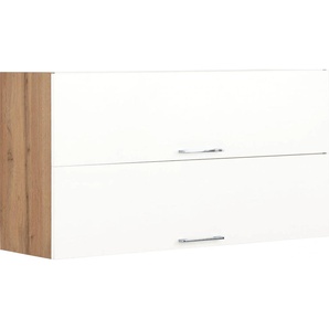 Klapphängeschrank KOCHSTATION KS-Colmar Schränke Gr. B/H/T: 110 cm x 57 cm x 34 cm, weiß 110 cm, mit Metallgriff, für viel Stauraum