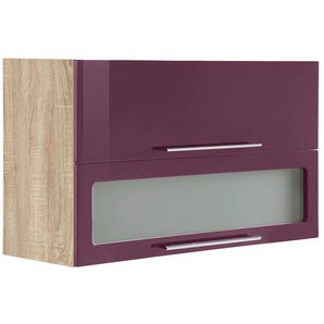 Klapphängeschrank KOCHSTATION KS-Eton Schränke Gr. B/H/T: 100cm x 57cm x 34cm, lila (aubergine hochglanz) Breite 100 cm