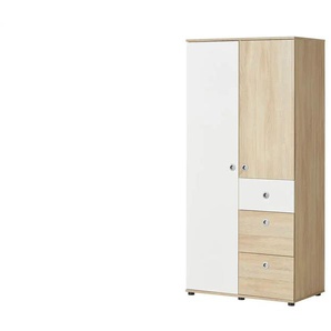 Kleiderschrank 2-türig - holzfarben - Materialmix - 90 cm - 190 cm - 52 cm | Möbel Kraft