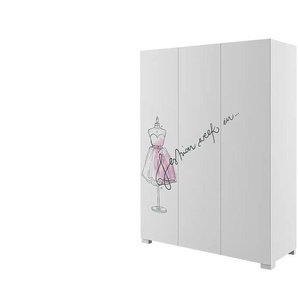 Kleiderschrank  Fashion Pink ¦ weiß ¦ Maße (cm): B: 150 H: 200