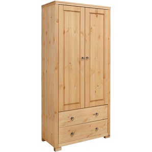 Kleiderschrank HOME AFFAIRE Gotland Schränke beige (gelaugt geölt) Breite 80 cm, Höhe 178 aus massiver Kiefer, FSC