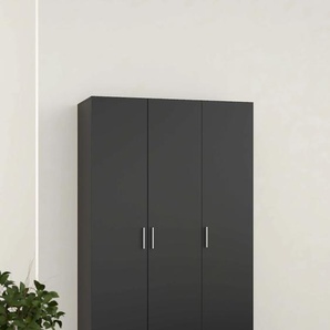 Kleiderschrank INOSIGN Pepe Drehtürenschrank, Stauraum Schränke Gr. B/H/T: 118,1cm x 200,9cm x 49,8cm, 3 St., schwarz (schwarz matt) Breite 79 oder 118 cn, Höhe 200,9 cm