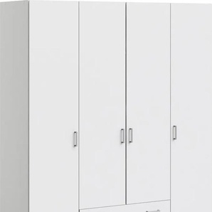 Kleiderschrank INOSIGN Space Drehtürenschrank, Aufbewahrung Kasten Schrank Stauraum Schränke Gr. B/H/T: 154cm x 200,4cm x 49,5cm, 4 St., weiß Baby Kinderkleiderschrank Breite 78, 115,8 oder 154 cm, mit je 3 Schubkästen, innen Einlegeböden