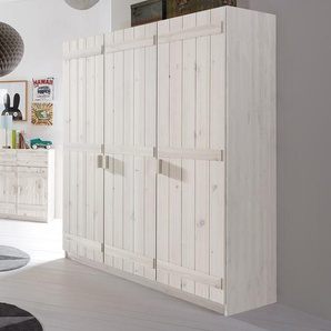 Kleiderschrank Kids Paradise, weiß mit Holzstruktur, 2-türig