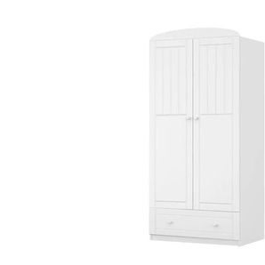 Kleiderschrank  Nordic White ¦ weiß ¦ Maße (cm): B: 89,5 H: 190 T: 56,6