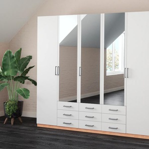 Kleiderschrank PRIESS Amsterdam Schränke Gr. B/H/T: 230cm x 193cm x 56cm, ohne Beleuchtung, 5 St., braun (artisan eiche/weiß) mit oder ohne LED-Beleuchtung