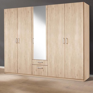 Kleiderschrank PRIESS Bilbao Schränke Gr. B/H/T: 230 cm x 193 cm x 54 cm, ohne Aufleistung, 5 St., braun (struktureichefarben hell) Drehtürenschrank Kleiderschrank Schränke Türanschlag links oder rechts