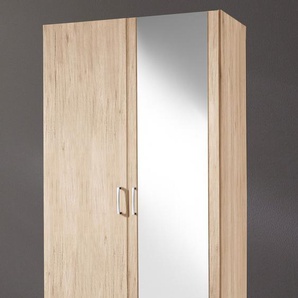 Kleiderschrank PRIESS Bilbao Schränke Gr. B/H/T: 94 cm x 193 cm x 54 cm, ohne Aufleistung, 2 St., braun (struktureichefarben hell) Drehtürenschrank Kleiderschrank Schränke Türanschlag links oder rechts