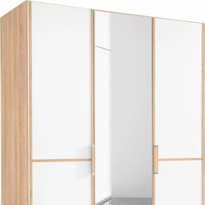 Kleiderschrank RAUCH Essensa Schränke Gr. B/H/T: 136 cm x 229 cm x 54 cm, 3 St., weiß (struktureichefarben hell, weiß) Kleiderschränke