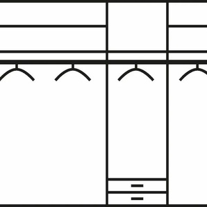 Kleiderschrank RAUCH Essensa Schränke Gr. B/H/T: 226cm x 229cm x 54cm, 5 St., weiß