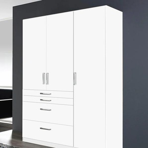 Kleiderschrank RAUCH Harburg Drehtürenschrank Schlafzimmerschrank mit viel Stauraum Schränke Gr. B/H/T: 136cm x 197cm x 54cm, 3 St., weiß Bestseller Schrank Garderobe im Schlafzimmer