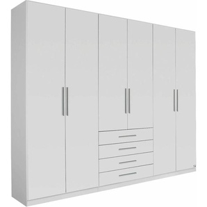 Kleiderschrank RAUCH Kempten Schränke Gr. B/H/T: 270cm x 230cm x 54cm, 6 St., weiß mit Schubkästen