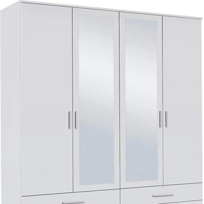 Kleiderschrank RAUCH Rasa Schränke Gr. B/H/T: 168cm x 188cm x 52cm, mit Spiegel, 4 St., weiß (weiß uni) wahlweise mit oder ohne Spiegel