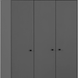 Kleiderschrank SCHILDMEYER Smash Schränke Gr. B/H/T: 118,8cm x 191,2cm x 60,0cm, 3 St., grau (anthrazit) Dreitürig, mit fünf Fachböden und hochwertigen Metallbeschlägen