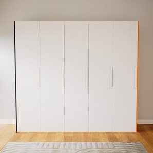 Kleiderschrank Schwarz/Gelb - Individueller Designer-Kleiderschrank - 254 x 232 x 62 cm, Selbst Designen, Böden