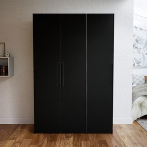 Kleiderschrank Schwarz - Individueller Designer-Kleiderschrank - 154 x 232 x 62 cm, Selbst Designen, Böden/hohe Schublade/Kleiderlift