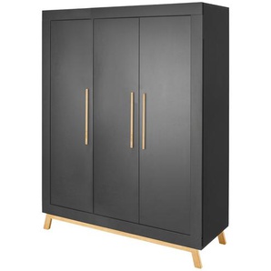 Kleiderschrank - schwarz - Materialmix - 154 cm - 194 cm - 53 cm | Möbel Kraft