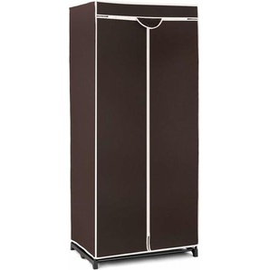 Kleiderschrank Stoffkleiderschrank Stoff Regal Garderobenschrank Faltschrank mit Reissverschluss aus Stoff, 170 x 75 x 50 cm Braun - Goplus