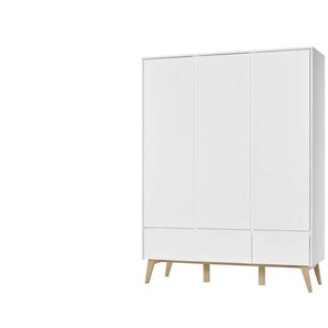 Kleiderschrank Swing - weiß - Materialmix - 152 cm - 199,5 cm - 52,5 cm | Möbel Kraft