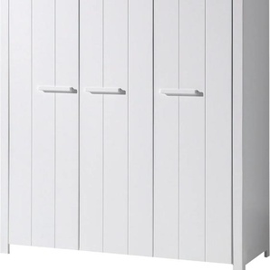 Kleiderschrank VIPACK Schränke Gr. B/H/T: 144 cm x 206 cm x 58 cm, 3 St., Basisausführung, weiß Kleiderschränke Geräumiger 3-trg. inkl. Wäscheeinteilung, Ausf. lackiert