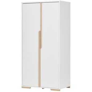 Kleiderschrank - weiß - Materialmix - 98,5 cm - 195 cm - 56 cm | Möbel Kraft