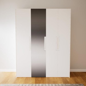 Kleiderschrank Weiß - Individueller Designer-Kleiderschrank - 184 x 232 x 62 cm, Selbst Designen, Böden/Kleiderstange