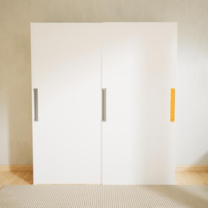 Kleiderschrank Weiß - Individueller Designer-Kleiderschrank - 204 x 232 x 71 cm, Selbst Designen, Böden/Schublade Glasfront/Kleiderstange