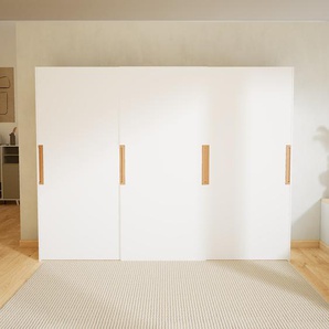 Kleiderschrank Weiß - Individueller Designer-Kleiderschrank - 304 x 232 x 71 cm, Selbst Designen, Böden/hohe Schublade/Hosenhalter/Kleiderstange