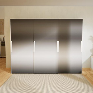 Kleiderschrank Weiß - Individueller Designer-Kleiderschrank - 304 x 232 x 71 cm, Selbst Designen, Böden/hohe Schublade/Schublade Glasfront/kompakt Schublade/Kleiderlift