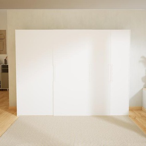 Kleiderschrank Weiß - Individueller Designer-Kleiderschrank - 304 x 232 x 71 cm, Selbst Designen, Böden/Kleiderstange
