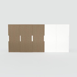 Kleiderschrank Weiß - Individueller Designer-Kleiderschrank - 504 x 232 x 71 cm, Selbst Designen, Böden/hohe Schublade/Schublade Glasfront/kompakt Schublade/Kleiderlift/Kleiderstange