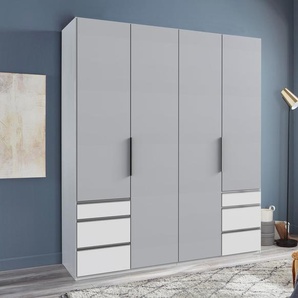 Kleiderschrank WIMEX Level by fresh to go Schränke Gr. B/H/T: 200cm x 236cm x 58cm, 4 St., weiß (weiß/light grey) mit Schubladen