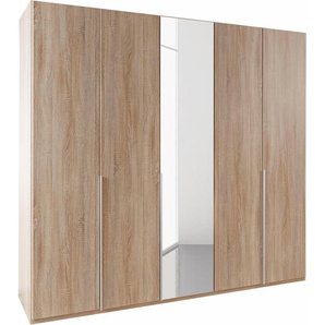 Kleiderschrank WIMEX New York Schränke Gr. B/H/T: 225 cm x 236 cm x 58 cm, 5 St., braun (struktureichefarben hell) Drehtürenschrank Kleiderschrank Schränke INKLUSIVE Schubladeneinsatz und Einlegeböden