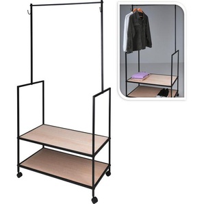 Xxxl Kleiderständer, Braun, Schwarz, Metall, Holzwerkstoff, 42.5x176.0x84 cm, Garderobe, Garderobenständer