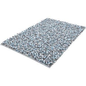 Kleine Wolke Badematte Sling, Höhe 20 mm, rutschhemmend beschichtet, fußbodenheizungsgeeignet, Baumwolle, Polyester, rechteckig, Badteppich, handgefertigt, 2 farbige Schlingenoptik