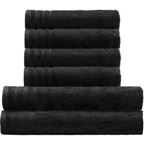 Kleine Wolke Handtuch Set Royal, (Set, 6-St), Uni Farben, als Handtuch 50/100 cm oder Duschtuch 70/140 cm erhältlich