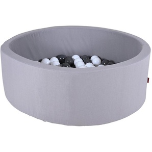 Knorrtoys® Bällebad Soft, Grey, mit 100 Bällen Grey/white, Made in Europe