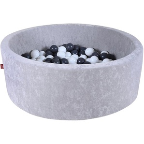 Knorrtoys® Bällebad Soft, Grey, mit 300 Bällen Grey/creme, Made in Europe