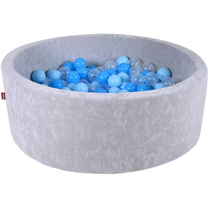 Knorrtoys® Bällebad Soft, Grey, mit 300 Bällen soft Blue/Blue/transparent, Made in Europe