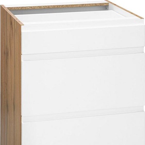 KOCHSTATION Unterschrank KS-Bruneck Bruneck 60 cm breit, für viel Stauraum, hochwertige MDF-Fronten