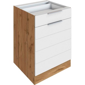 KOCHSTATION Unterschrank KS-Luhe 60 cm breit, hochwertige MDF-Fronten mit waagerechter Lisene